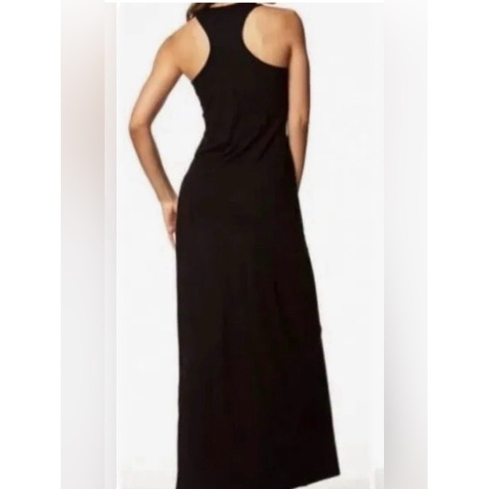 Johnny Was Calme Black Racerback Maxi Dress Size L Knit Sleeveless - Picture 2 of 7